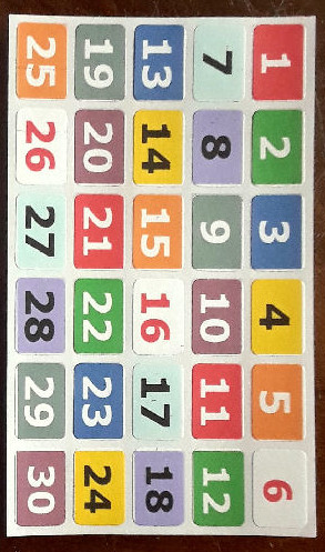 30 Adhesive Labels 1/2" X 3/4"