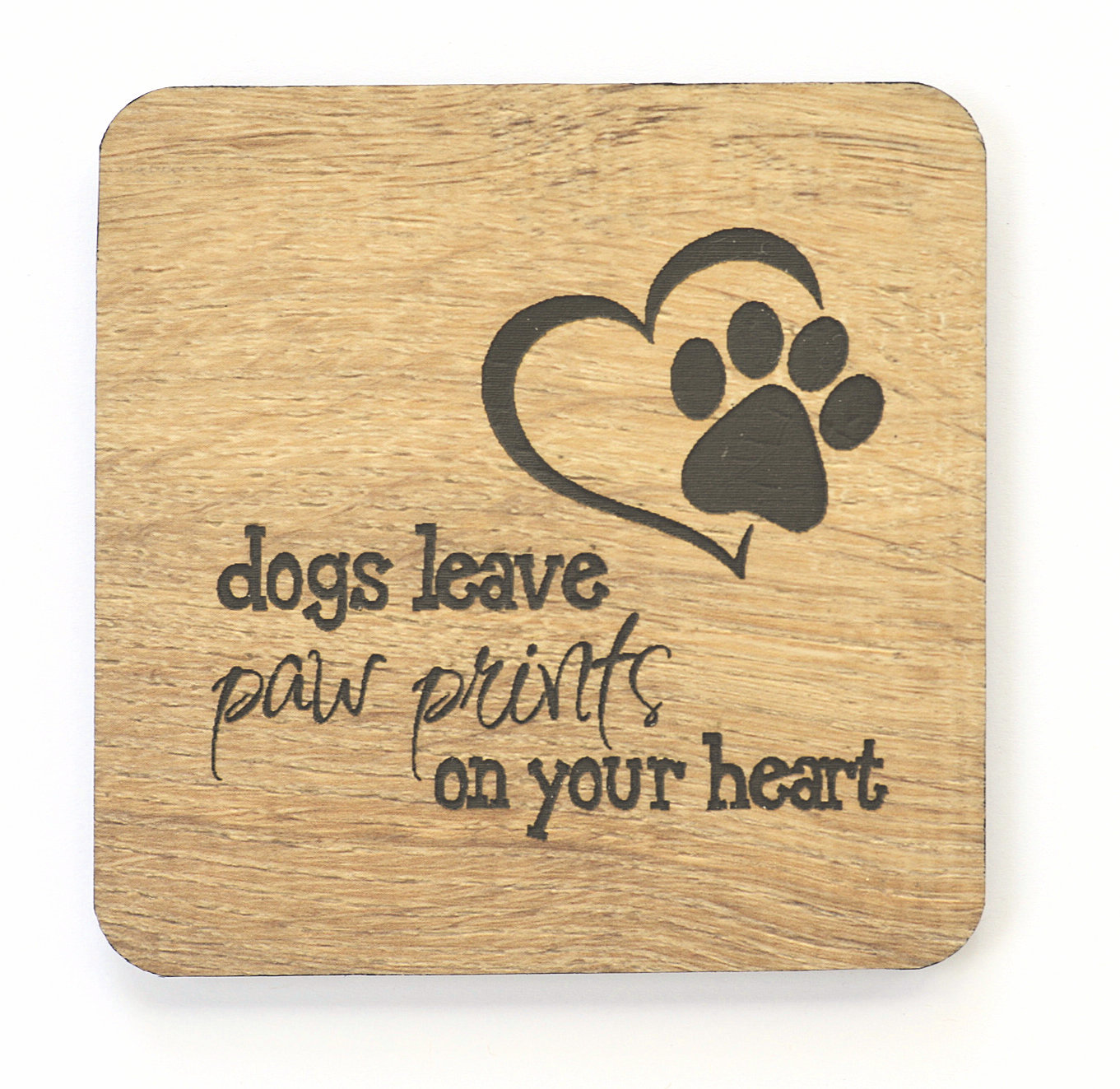 Dogs Leave Paw Prints Coaster Set