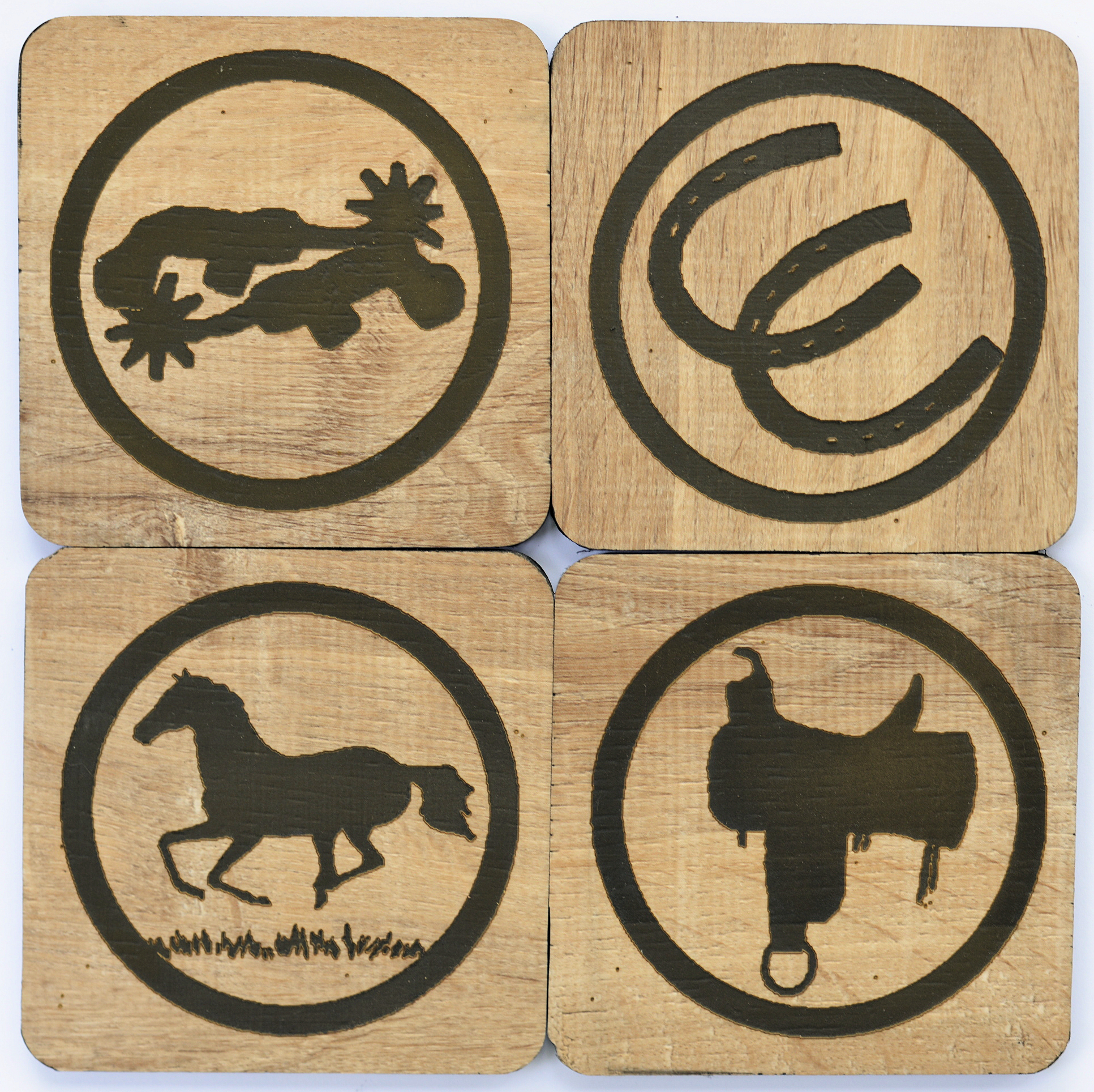 Cowboy Themed Coaster Set